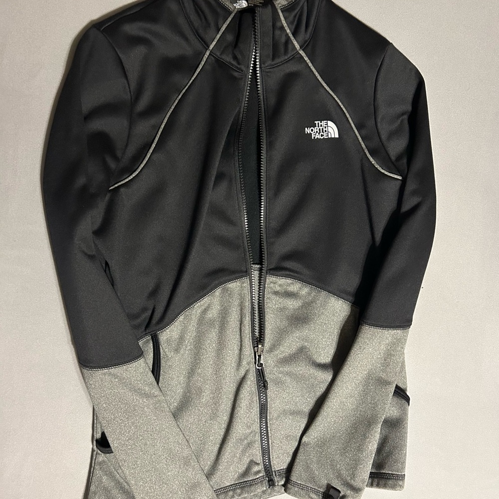 Women’s Medium The North Face Black and Gray Full-Zip Jacket